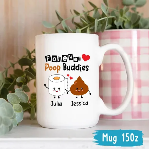 Miniatura 5 de Taza de cerámica personalizada con texto en inglés «Because Of You I Laugh A Little Harder Cry A Little Less And A Lot More», taza de café