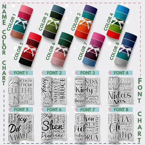 Miniatura 2 de Manta personalizada, mantas personalizadas, 30 x 40 pulgadas, regalo para mejor amigo con nombres artísticos de palabras, 8 colores y fuentes, manta