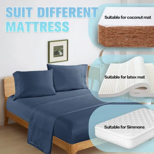 Miniatura 3 de Sábanas de cama, transpirables, refrescantes y cómodas, sábanas autolimpiantes con infusión de plata, juego de sábanas de 3 piezas (café, individual)