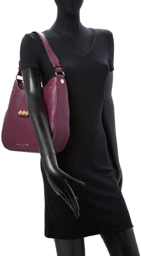 Miniatura 4 de Marc Jacobs The Stud Hobo - Bolso de hombro de cuero berenjena