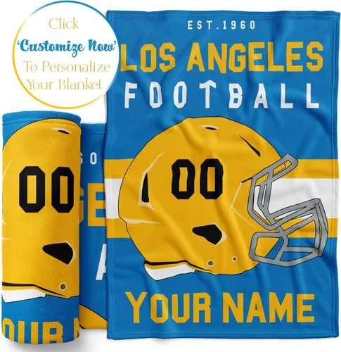 Miniatura 185 de Manta personalizada para fanáticos del fútbol americano – Se envía al día siguiente – Hecha en Estados Unidos – Manta de vellón personalizada