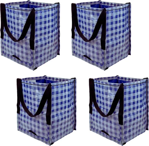 Miniatura 29 de DURASACK Bolsa de almacenamiento de alta resistencia de 22 galones, bolsa de mudanza de polipropileno tejido resistente, diseño reutilizable, Azul