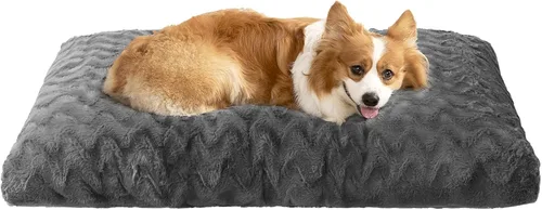 Miniatura 24 de EHEYCIGA Cama lavable para perros medianos para jaula de 29 x 21 pulgadas, almohadilla reversible para perreras para perros con un peso de hasta 35