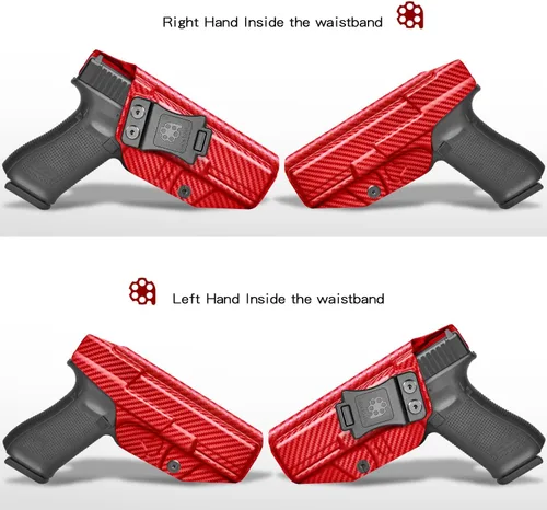 Miniatura 2 de Amberide IWB Kydex Holster for Glock 17/22 / 31/34 Gen 1-5, Concealed Carry, MOS and Non-MOS Options Available, Adjustable Cant, Posi-Click Fibra