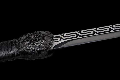 Miniatura 3 de JIHPENsword, espada shikomizue japonesa hecha a mano, hoja negra de espiga completa con vaina, 41 pulgadas