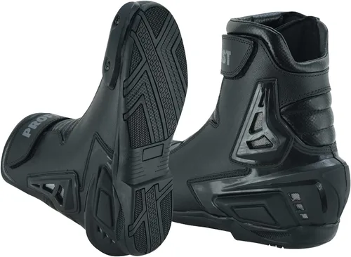 Miniatura 2 de PROFIRST Botas de cuero para motocicleta, impermeables, con suela de goma, Original YKK Zip TPO, zapatos de protección TPO, tobillo corto, zapatos