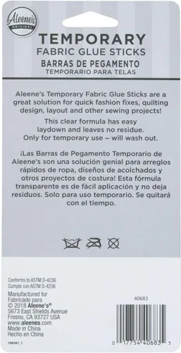 Miniatura 2 de Aleene's Barras de pegamento temporales para tela sin coser, paquete de 2 unidades de .28 onzas