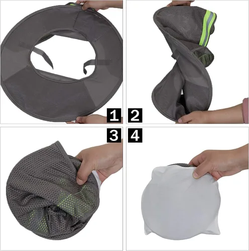 Miniatura 3 de TCCFCCT Parasol para sombrero duro, escudo de cuello de ala completa, 2 paquetes, casco duro no incluido