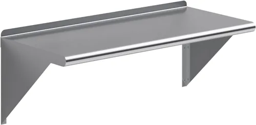 AmGood Estante de pared de acero inoxidable de 36 pulgadas de largo x 16 pulgadas de profundidad | Certificado NSF | Estantería de metal para