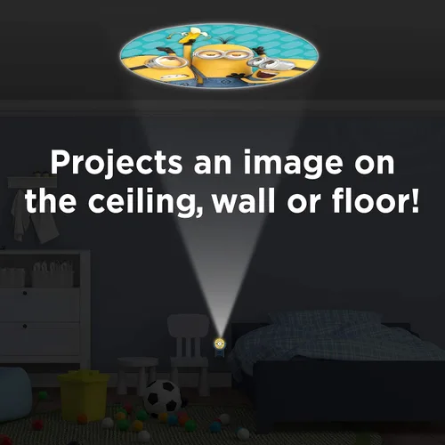 Miniatura 2 de Projectables Minions Despicable Me - Lámpara de noche enchufable, para niños, Edición de coleccionista, Sensor de luz, proyecta imagen en techo