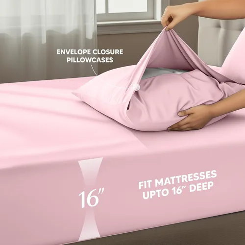 Miniatura 308 de Utopia Bedding Juego de sábanas Queen – Sábanas de 4 piezas para cama tamaño Queen, microfibra suave y transpirable, incluye 1 sábana bajera, 1 Gris
