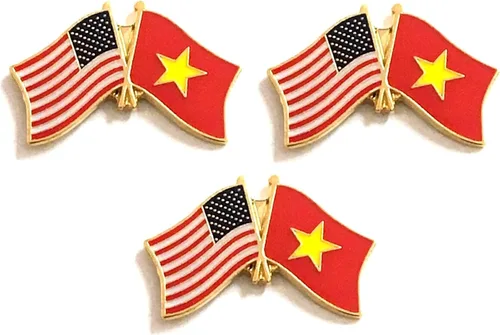 Miniatura 65 de 3 Pines de solapa con banderas de Estados Unidos y países internacionales, paquete de 3 pines dobles con diseño de banderas de Estados Unidos