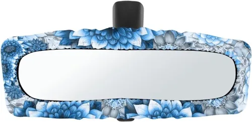Miniatura 16 de Funda para espejo retrovisor de automóvil con estampado de vaca negro, protector de espejo retrovisor automático elástico