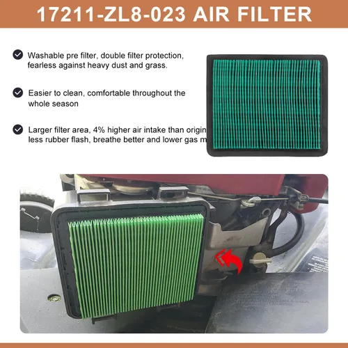 Miniatura 5 de 17211-ZL8-023 Filtro de aire compatible con Honda GCV160 GCV190 GC190 GC160 HRX217 HRX217VKA HRR216 HRR216VKA Husqvarna HU700F 7021P HU700H TB133 0