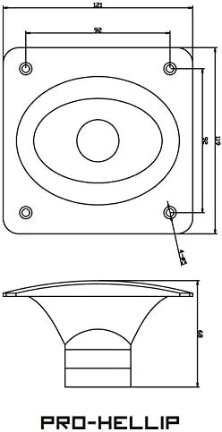 Miniatura 2 de DS18 PRO-HELLIP - Bocina elíptica universal amarilla para controlador, fácil de poner y quitar, juego de 1 (amarillo)