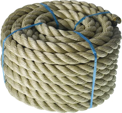 Miniatura 8 de LABLT Cuerda ProManila trenzada de 3/4 pulgadas, cuerda de polipropileno sintético UnManila de 3 hebras de 100 pies, cuerda de polipropileno grueso