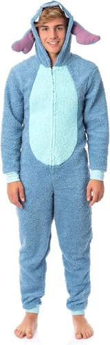 Miniatura 6 de Disney - Disfraz de punto de Lilo Stitch para jóvenes disfraz de sherpa de Unión Azul Patchwork