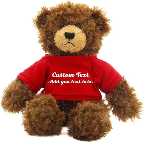 Miniatura 12 de Oso Brandon de chocolate personalizado – Juguete de peluche personalizado de 12 pulgadas – Regalo perfecto de oso personalizado para graduación, San