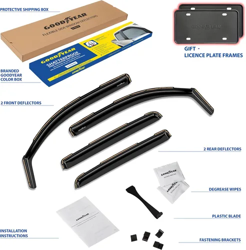 Miniatura 6 de Goodyear - Deflectores de ventana de canal irrompibles para Toyota Sienna 2011-2020, protectores para la lluvia, viseras para la ventana del auto