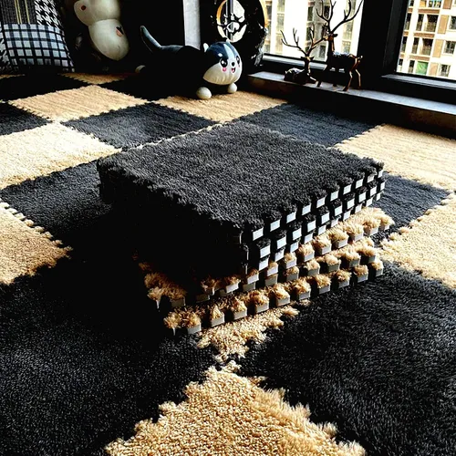 Miniatura 3 de 12 alfombrillas de juego de rompecabezas de azulejos entrelazadas de espuma EVA suave, alfombrillas protectoras para el suelo para la habitación