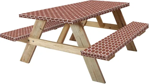 Miniatura 26 de Funda para Mesa y Banco de Picnic de 5 Pies, Esenciales de Camping Equipo para RV, 60 Pulgadas Impermeable Resistente al Viento Mantel Exterior