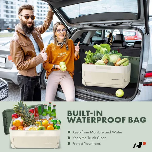 Miniatura 7 de A-Premium Organizador de cajuela plegable multifuncional y caja de almacenamiento, caja de almacenamiento portátil para automóvil con bolsa