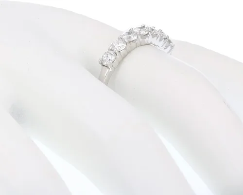 Miniatura 5 de VIR JEWELS Anillo de aniversario de boda de diamantes de 34 quilates (ctw) para mujer, anillo de compromiso de diamantes redondos de oro blanco