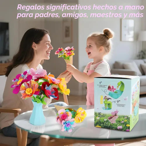 Miniatura 7 de DAISRED Kits de manualidades de flores, juguetes para niños, artes y manualidades para niñas de 4 a 6 a 8 años, kit de fabricación de flores