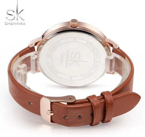 Miniatura 3 de SHENGKE Creative Simplicity Women Watch Genuine Leather Elegant Women Watches Ladies Business Wristwatch