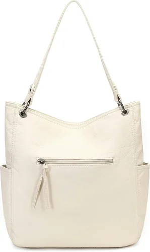 Miniatura 4 de Montana West Stone Washed Leather Hobo Purses for Women Soft Top Handle Shoulder Bag