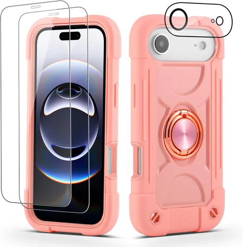 Miniatura 78 de Funda para iPhone Se3/iPhone Se2, iPhone 6/6S, iPhone 7/iPhone 8 de 4.7 pulgadas con soporte de anillo, con 2 protectores de pantalla resistentes