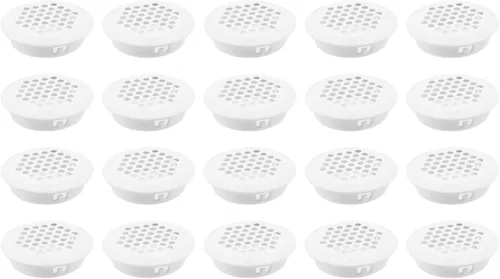 Miniatura 17 de Semetall Air Vents - Paquete de 20 rejillas de ventilación circulares de acero inoxidable de 0.748 in (0.75 pulgadas) para cocina, baño, gabinete