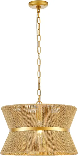 Miniatura 11 de Lámpara colgante bohemia tejida a mano, mini candelabro costero, moderno, ajustable, de transición, minimalista, accesorios de iluminación colgantes