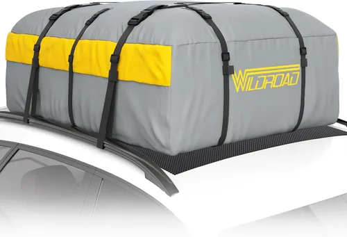 Miniatura 9 de WILDROAD Bolsa para Techo de Automóvil Portaequipajes de Carga para Techo, 21 Pies Cúbicos Impermeable Bolsa Portaequipajes de Carga para Techo