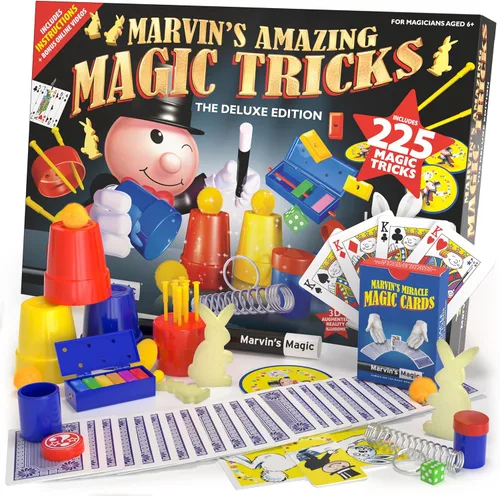 Marvin's Magic - Juego de Magia para Niños - Caja de Trucos, Trucos Increíbles para Niños - Gama Made Easy - Incluye Varita, Trucos de Cartas, Mucho
