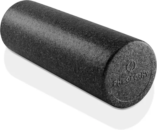 Miniatura 10 de Philosophy Gym Rodillo de espuma de alta densidad de 18 pulgadas para ejercicio, masaje, recuperación muscular, redondo, gris