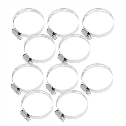 Miniatura 10 de POWERTEC Abrazaderas de manguera de accionamiento de engranaje sin fin de acero inoxidable, ajustables de 5-1/2 a 6-1/2 pulgadas para manguera