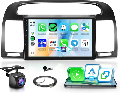 Miniatura 12 de 4G+64G Android Car Stereo Carplay para Toyota Camry 2000 2001 2002 2003 2004 2005 2006, Rimoody 9 pulgadas pantalla táctil radio de coche