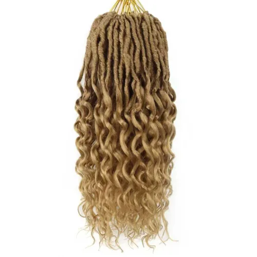 Miniatura 36 de Cabello de ganchillo para mujeres negras Goddess Locs de 14 pulgadas 8 paquetes 613 Locs falsos suaves preenganchados trenzas de ganchillo cabello