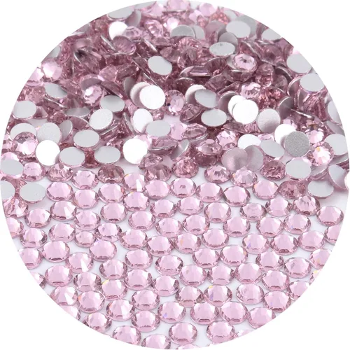 Miniatura 6 de NCB 288 diamantes de imitación de cristal redondos para arte de uñas, con parte trasera plana, para hacer accesorios de bricolaje, zapatos, ropa