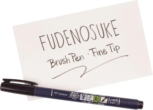 Miniatura 2 de Tombow 82038 Fudenosuke, punta suave y dura Fudenosuke Brush Pen para caligrafía y dibujos artísticos