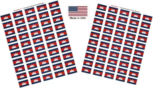 Miniatura 276 de 100 calcomanías de la bandera de Alaska; 1.5" x 1" hechas en Estados Unidos, calcomanías autoadhesivas de la bandera del estado para álbumes