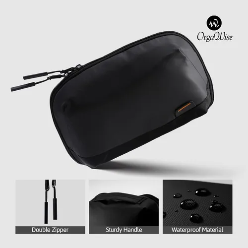 Miniatura 5 de OrgaWise Organizador electrónico, bolsa de accesorios electrónicos, organizador de cables de viaje de tres capas para iPad Mini, Kindle, discos