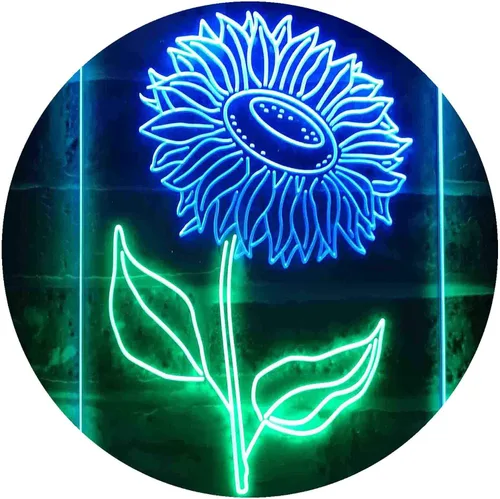 Miniatura 20 de ADVPRO Letrero de neón LED de doble color para sala de girasol, azul y rojo, 8.5 x 12 pulgadas st6s23-i3533-br