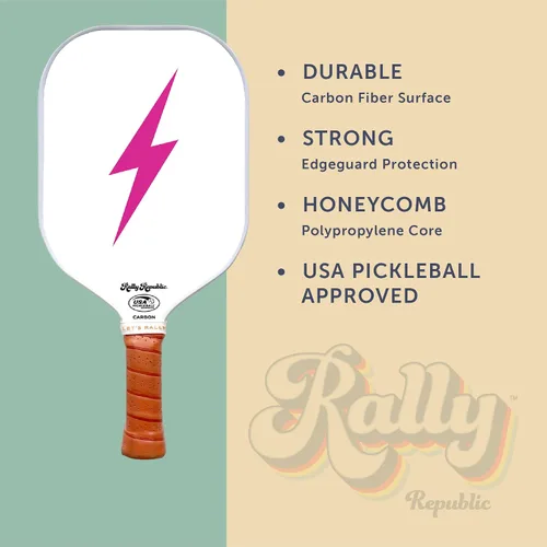 Miniatura 4 de Pala de pickleball con licencia oficial, raqueta aprobada por la Asociación de Pickleball de Estados Unidos, núcleo de panal ligero, exterior