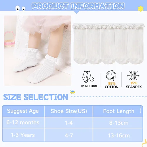 Miniatura 5 de SeeyAN Calcetines antideslizantes para bebés, niños y niñas, de algodón, antideslizantes, 5 pares