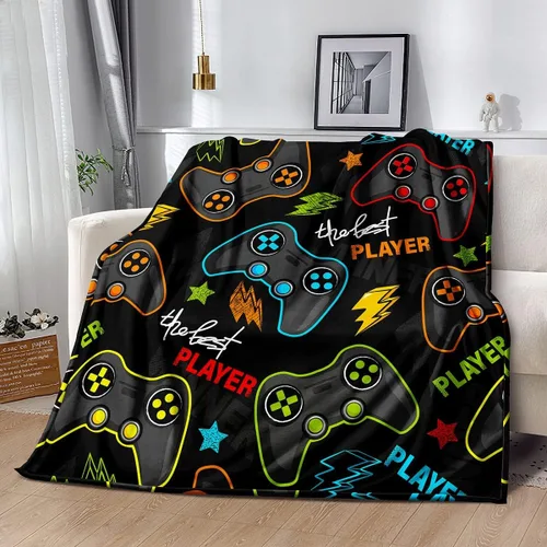 Miniatura 4 de lirs Bedding - Manta de juegos de 80 x 60 pulgadas súper suave, forro polar, regalo para sofá para niños, adolescentes, videojuegos (MT-A11, 80 x 60)