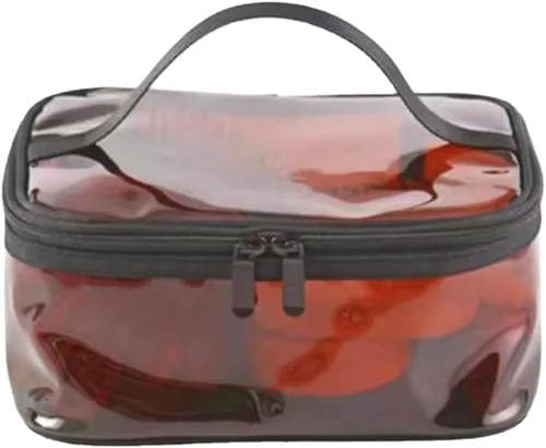 Miniatura 3 de ZITEZHGO Bolsa de cosméticos transparente para mujer, bolsa de viaje, bolsa de maquillaje, bolsa de aseo impermeable, organizador de PVC, Claro
