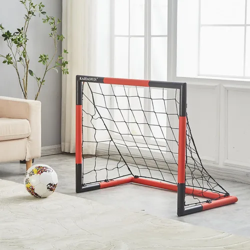 Miniatura 6 de KAIHAOWIN Portería de fútbol 3'x2.5' 6'x4' 8'x6' 10'x6.6' - Portería con marco de acero para todo clima, red de fútbol de montaje rápido - Porterías