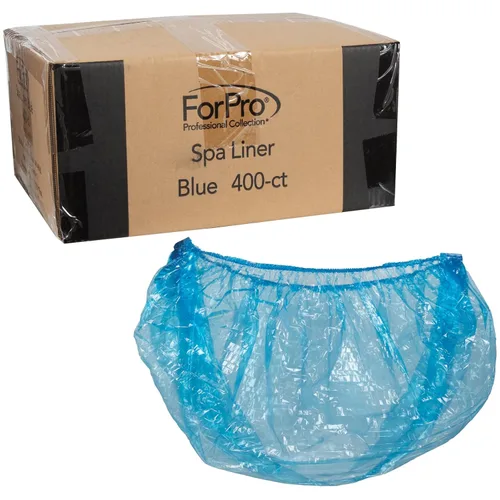 ForPro Professional Collection Revestimientos de spa, aptos para todos los spas de pedicura, forros desechables, azul, 400 unidades